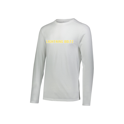 [FTLCUBWH-YS-LOGO3] Decker Youth Tri-Blend T-Shirt - Long Sleeve (Youth S, White, Logo 3)