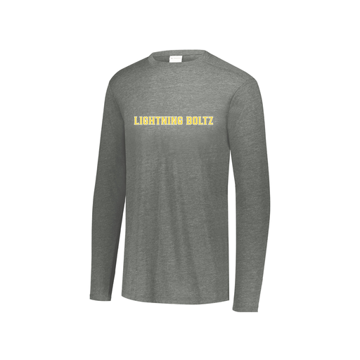 [FTLCUBGY-YS-LOGO3] Decker Youth Tri-Blend T-Shirt - Long Sleeve (Youth S, Gray, Logo 3)